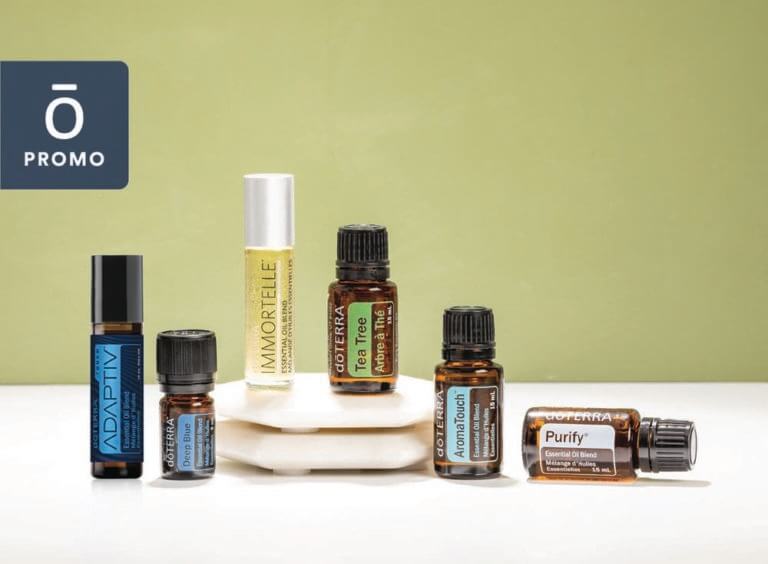 La promo BOGO de julio, trae Adaptiv, Deep Blue 5 ml, Immortelle, Tea Tree, Aromatouch y Purify. Compra uno y recibe otro gratis. Aprovecha y ahorra 144 dólares.